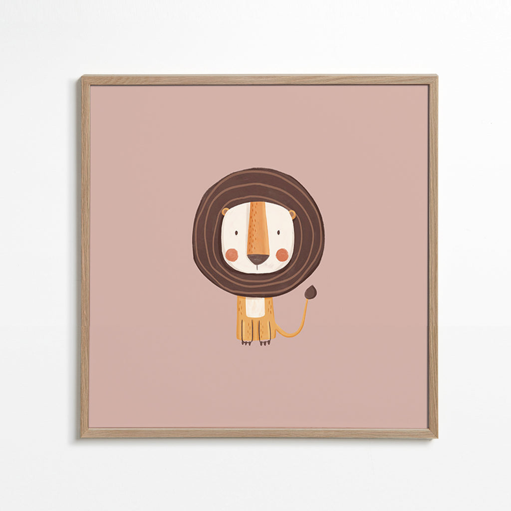Lámina infantil: leão minimalista