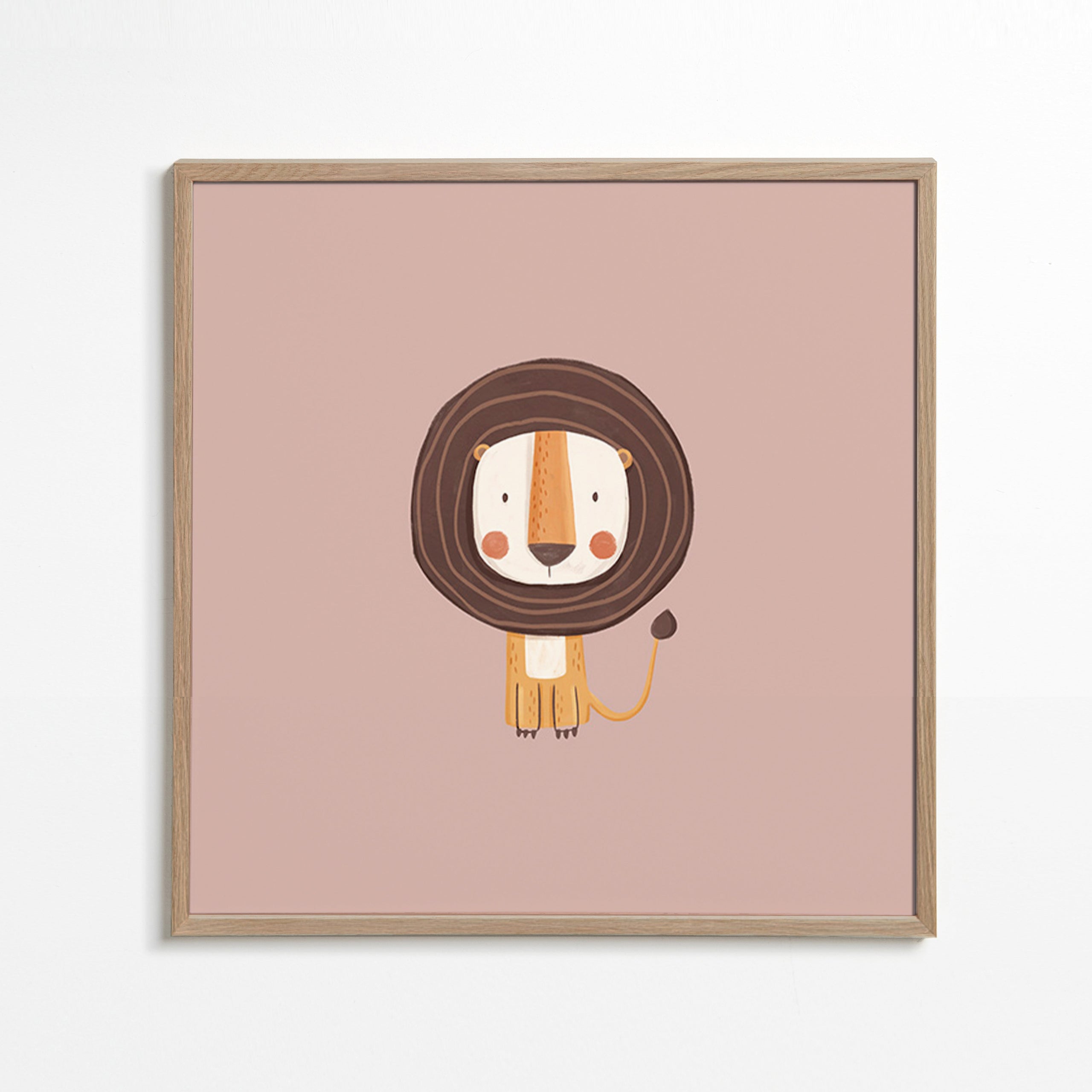 Lámina infantil: leão minimalista