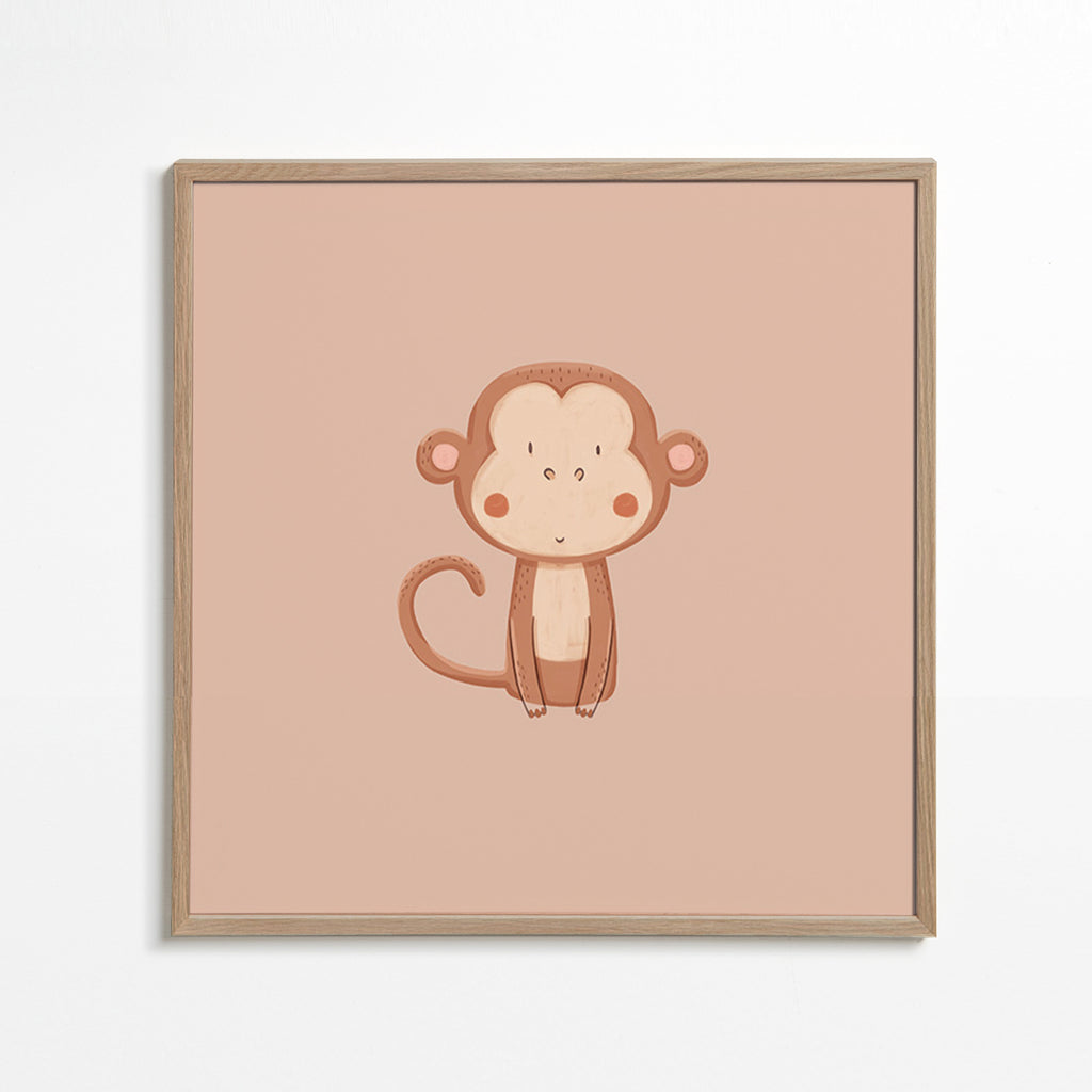 Quadro macaco minimalista