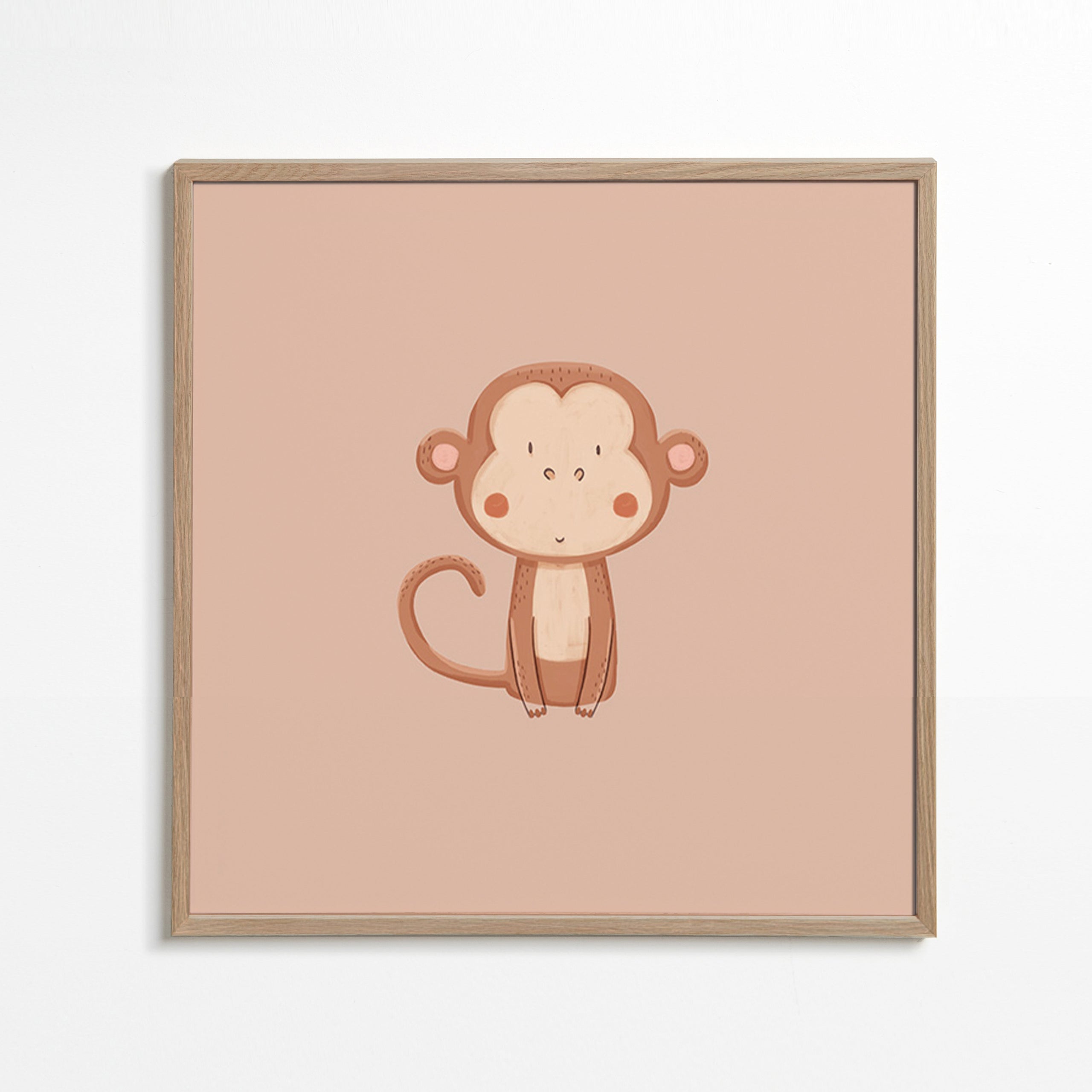 Quadro macaco minimalista