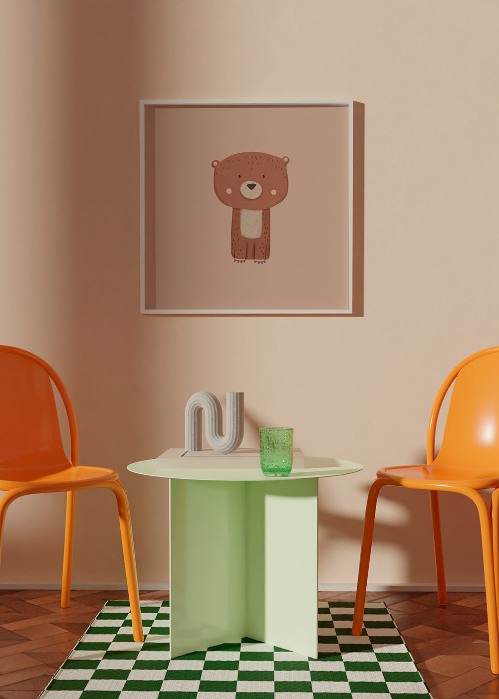 Quadro urso ilustrado