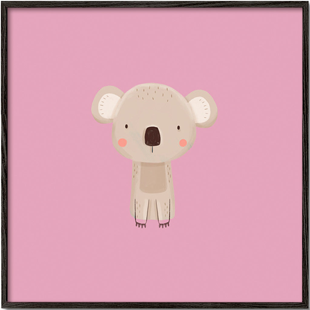 Lâmina infantil: coala rosa minimal