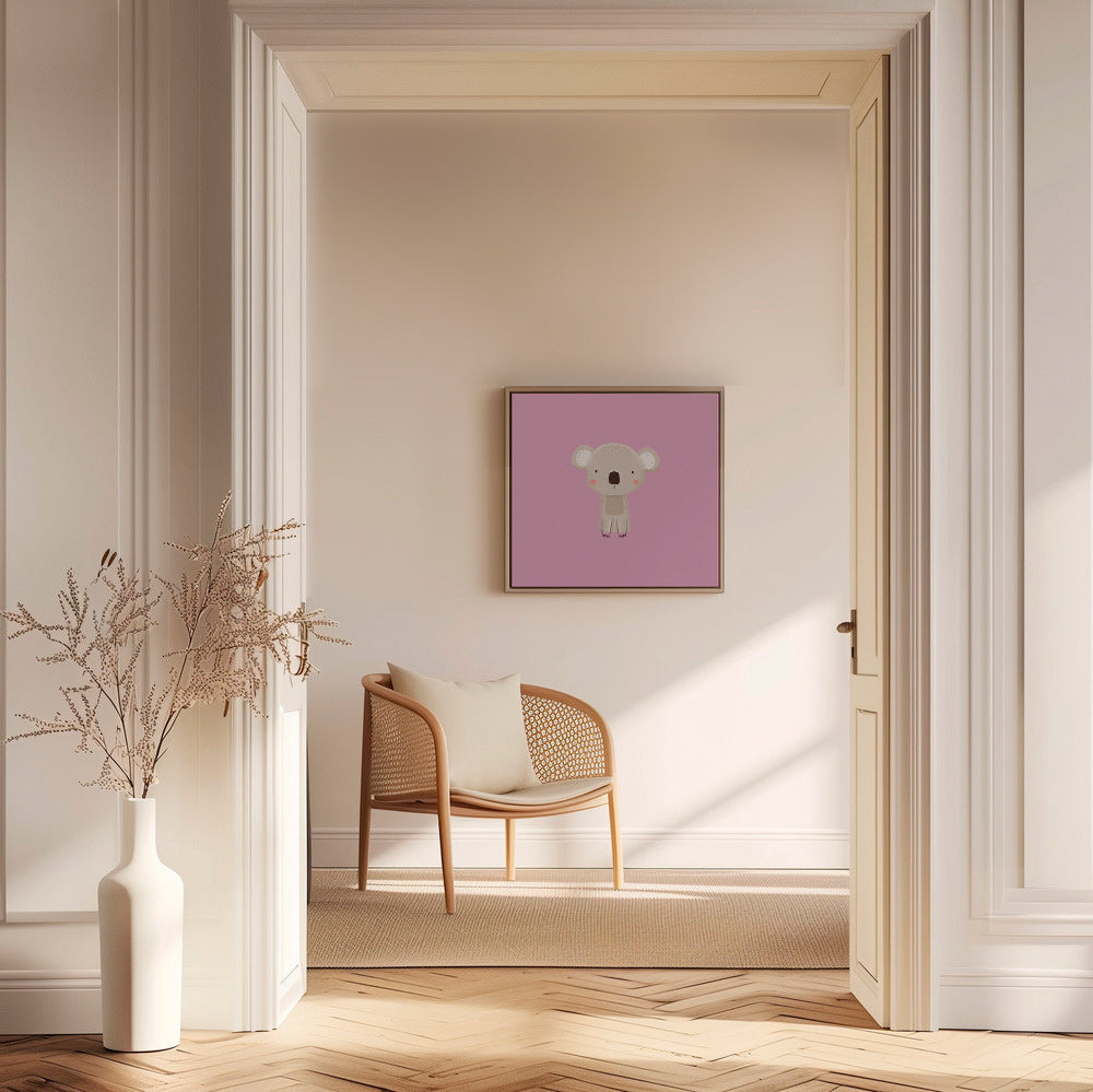 Lâmina infantil: coala rosa minimal