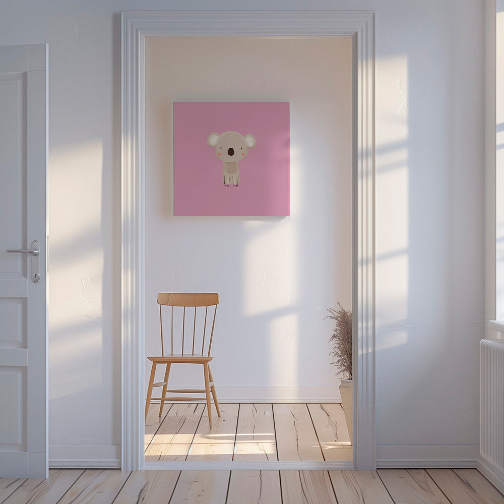 Lâmina infantil: coala rosa minimal