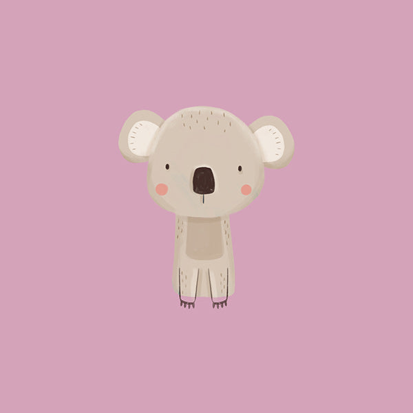 Lâmina infantil: coala rosa minimal