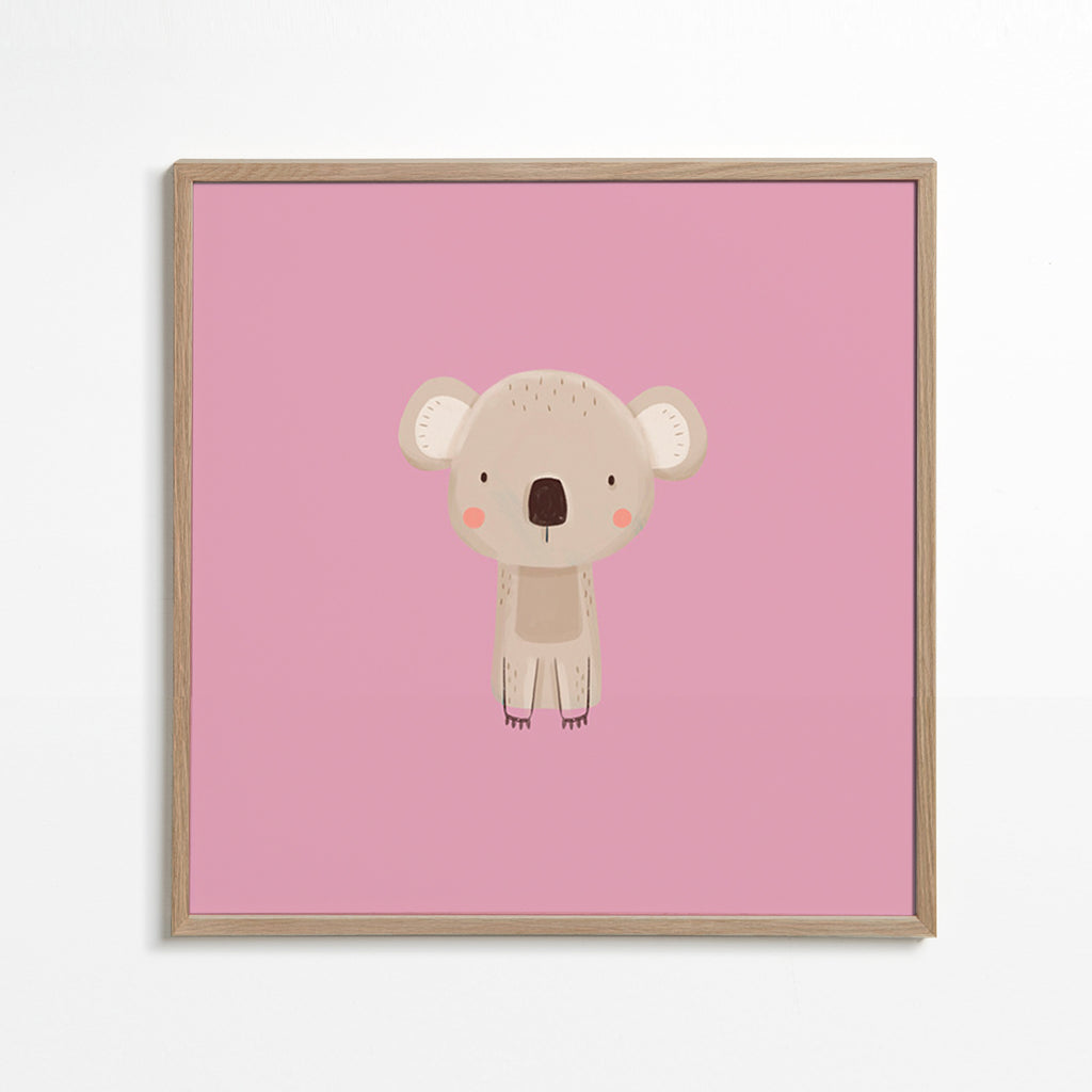 Lâmina infantil: coala rosa minimal