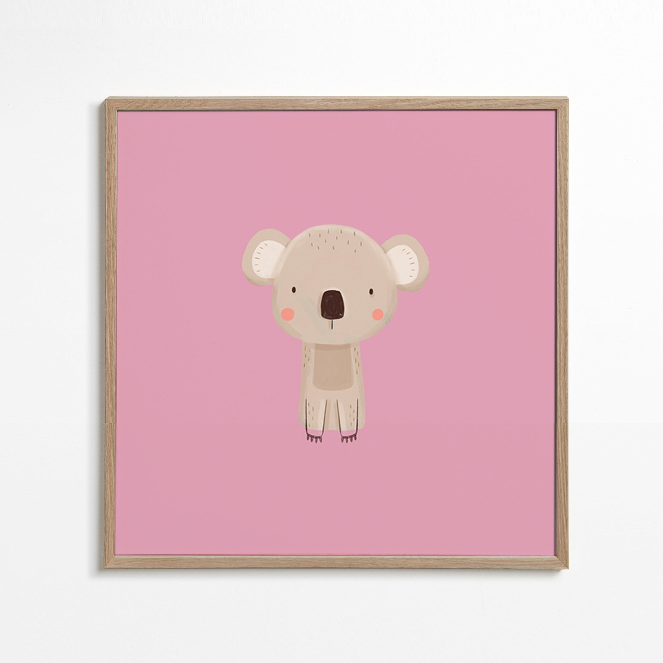 Lâmina infantil: coala rosa minimal
