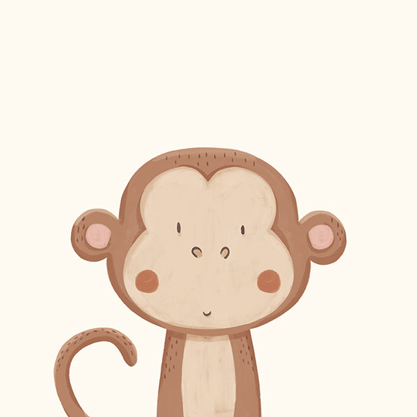 Lâmina infantil macaco sorridente