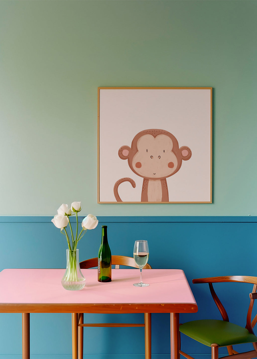 Lâmina infantil macaco sorridente