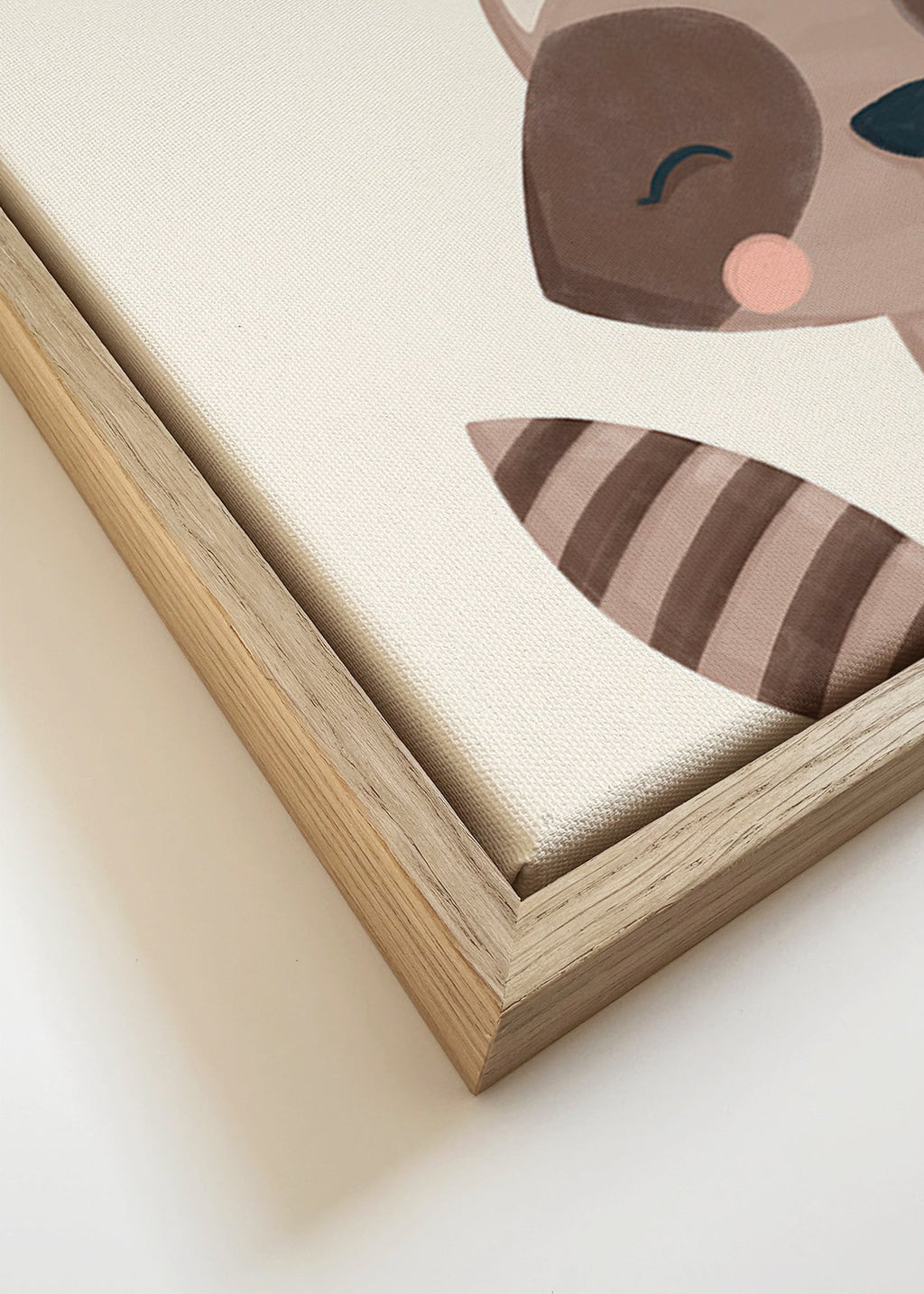 Lâmina infantil mapache sorridente