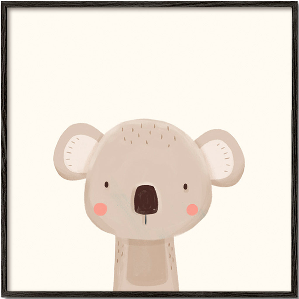 Quadro infantil koala fofo