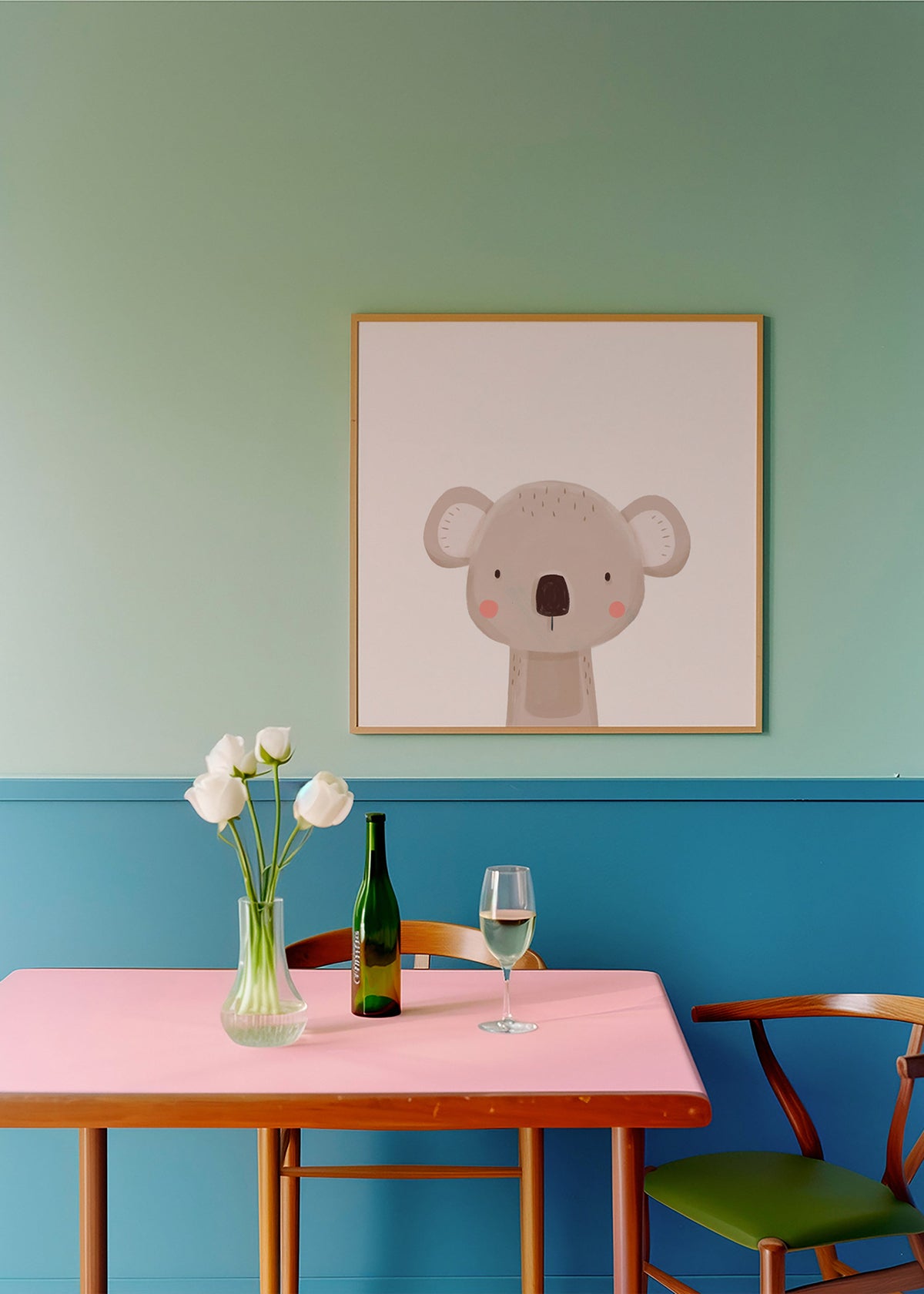 Quadro infantil koala fofo