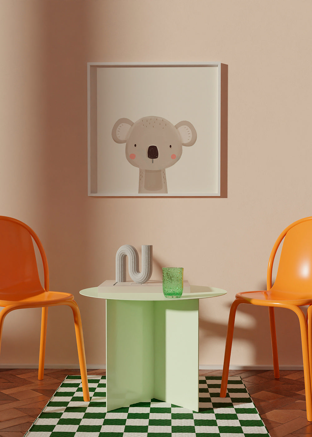 Quadro infantil koala fofo