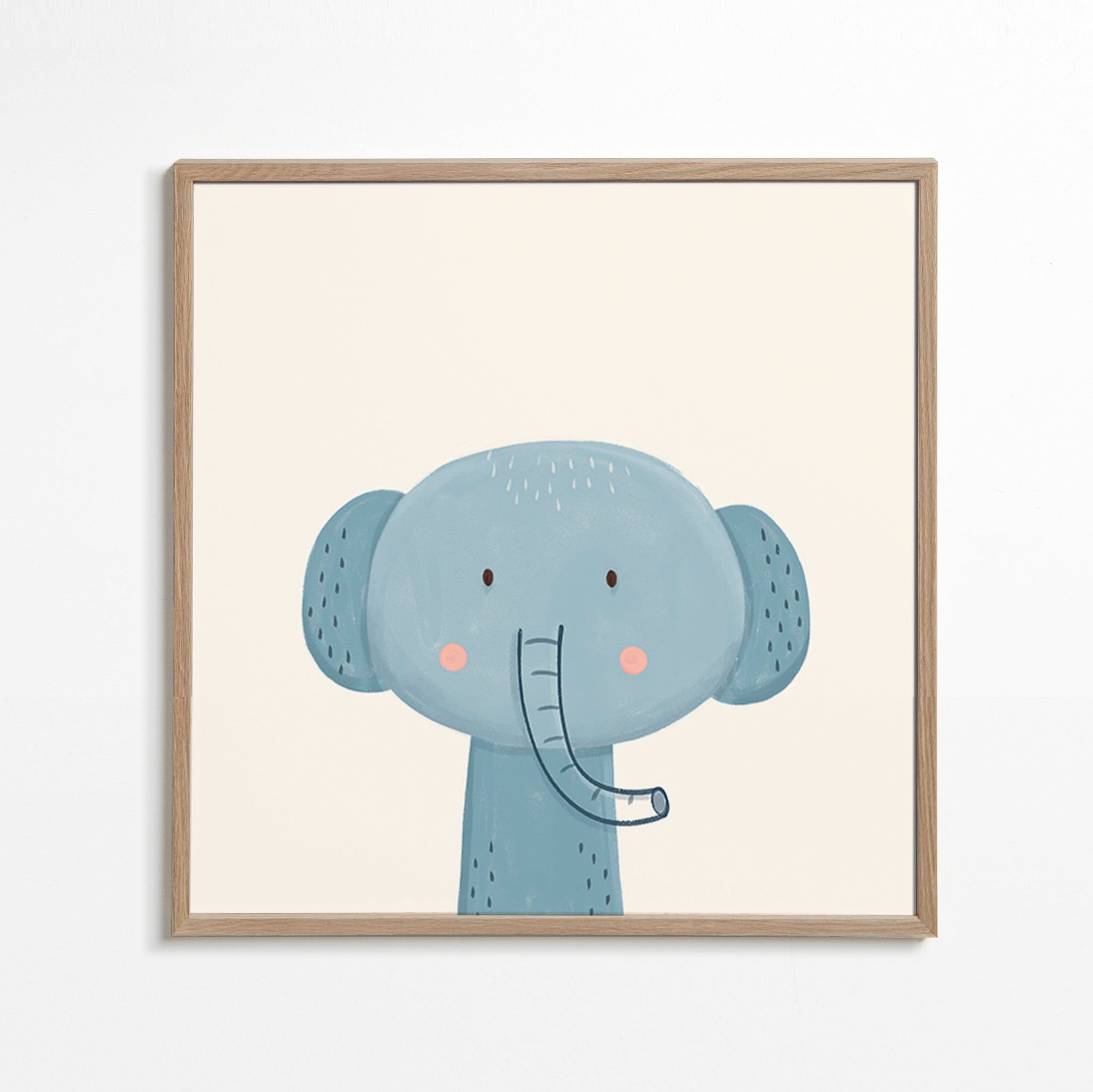 Lámina infantil elefante azul fofinho