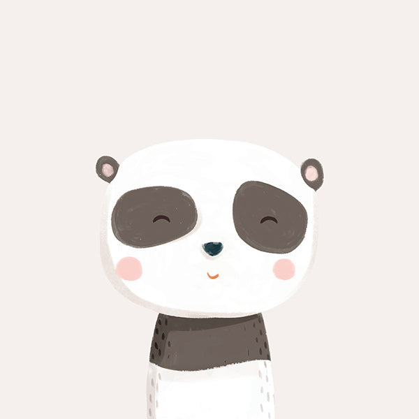 Lâmina infantil panda doce ilustrada