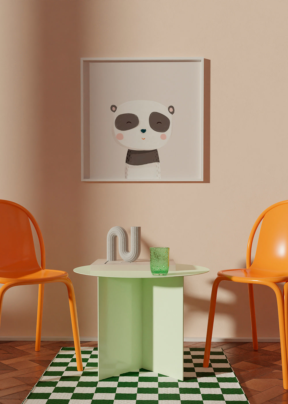 Lâmina infantil panda doce ilustrada