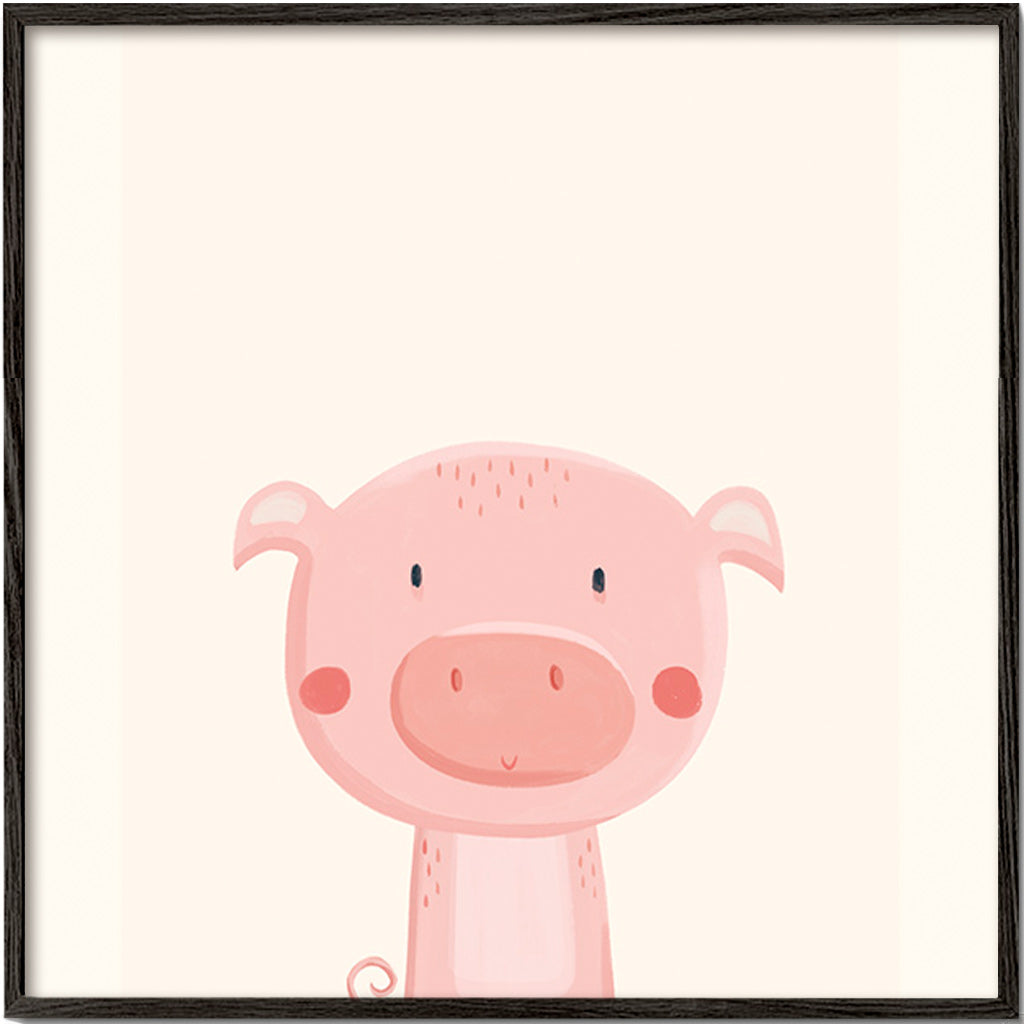Estampa infantil porquinho rosa fofo