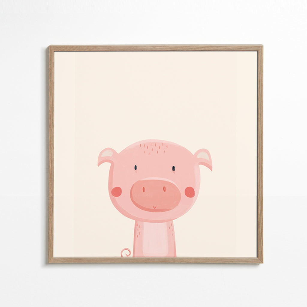 Estampa infantil porquinho rosa fofo