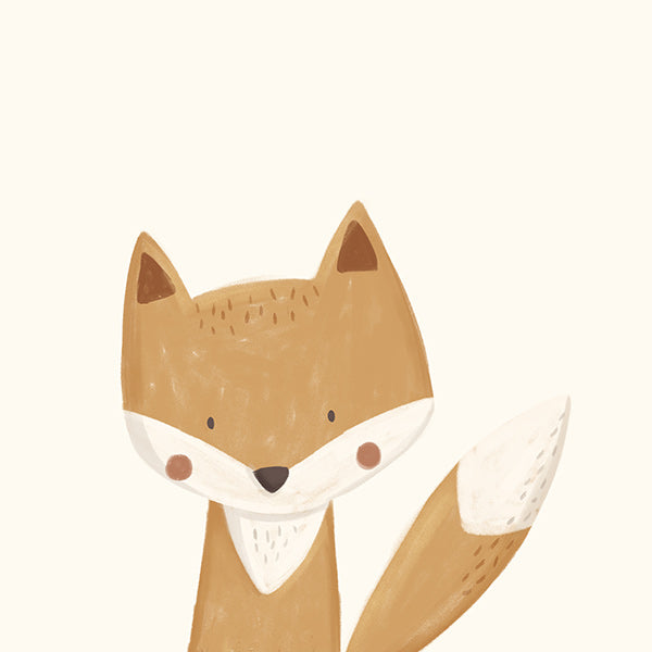 Ilustração de raposa fofa