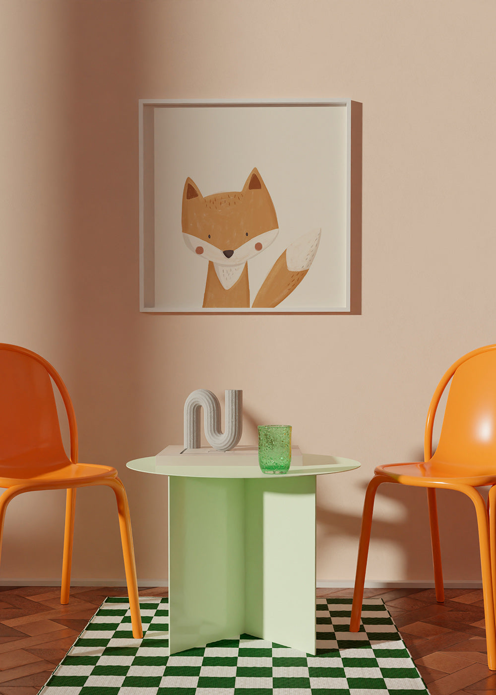 Ilustração de raposa fofa