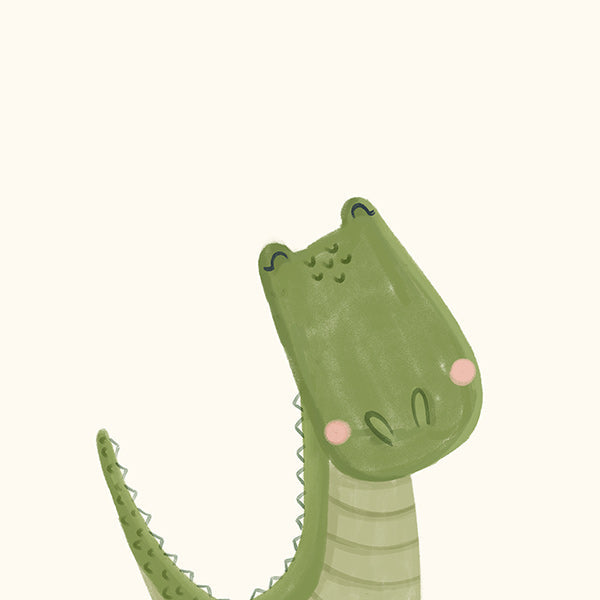 Lâmina infantil crocodilo sorridente