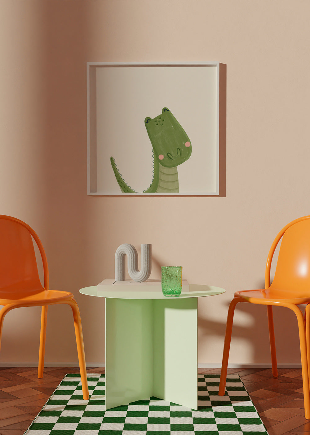Lâmina infantil crocodilo sorridente
