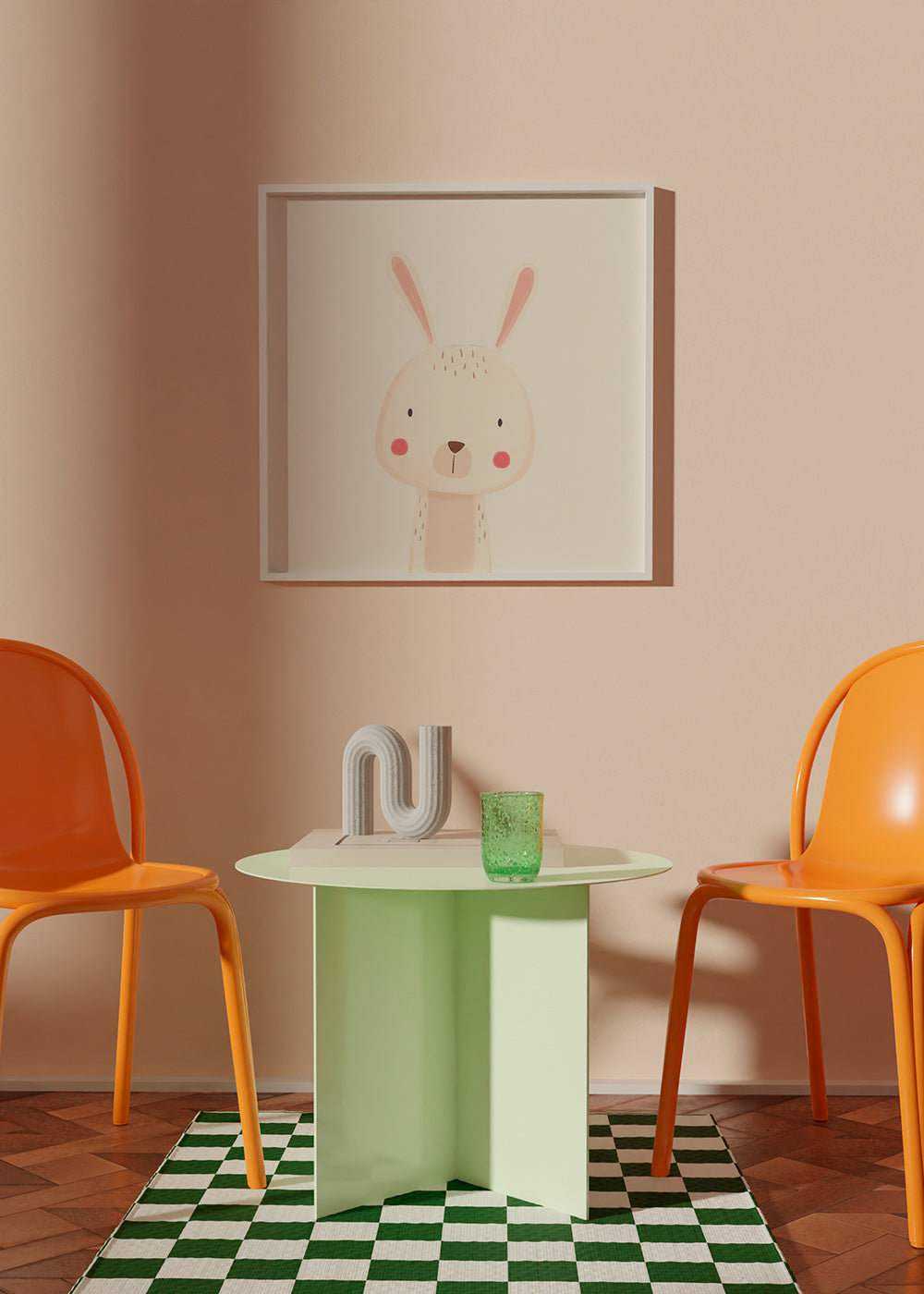 Lâmina infantil com coelho fofo