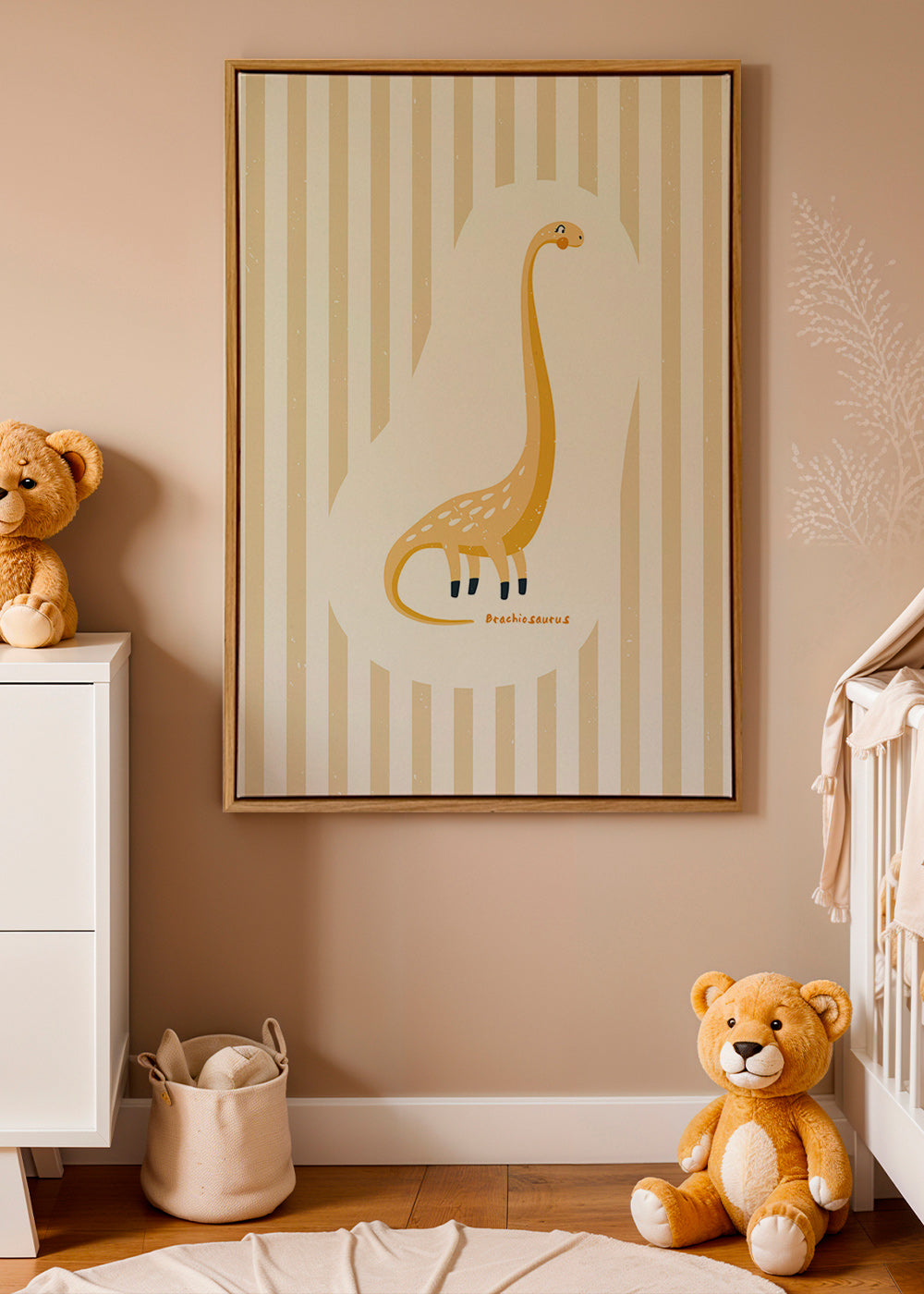 Lamina infantil Brachiosaurus amarelo