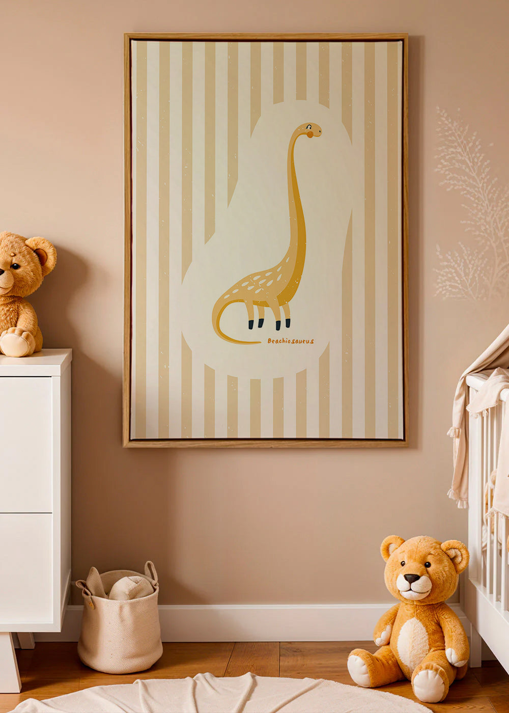 Lamina infantil Brachiosaurus amarelo