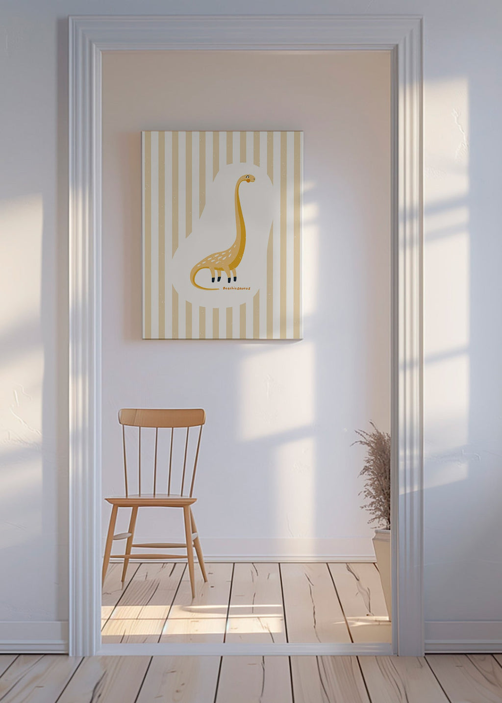 Lamina infantil Brachiosaurus amarelo
