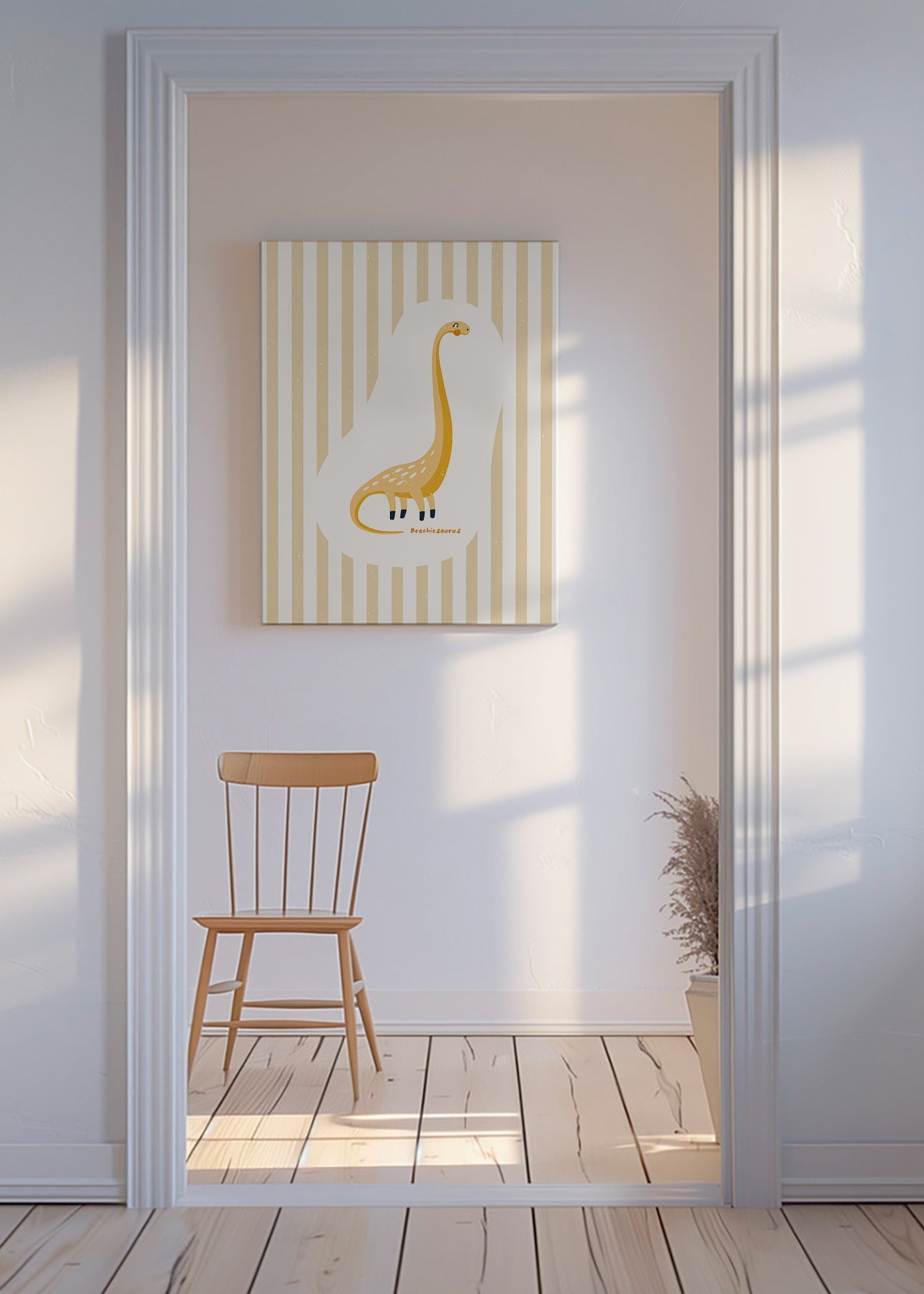 Lamina infantil Brachiosaurus amarelo
