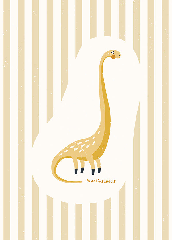 Lamina infantil Brachiosaurus amarelo