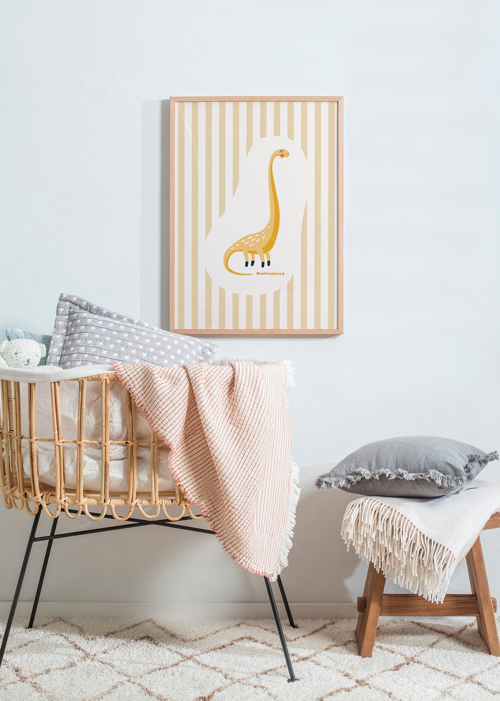 Lamina infantil Brachiosaurus amarelo