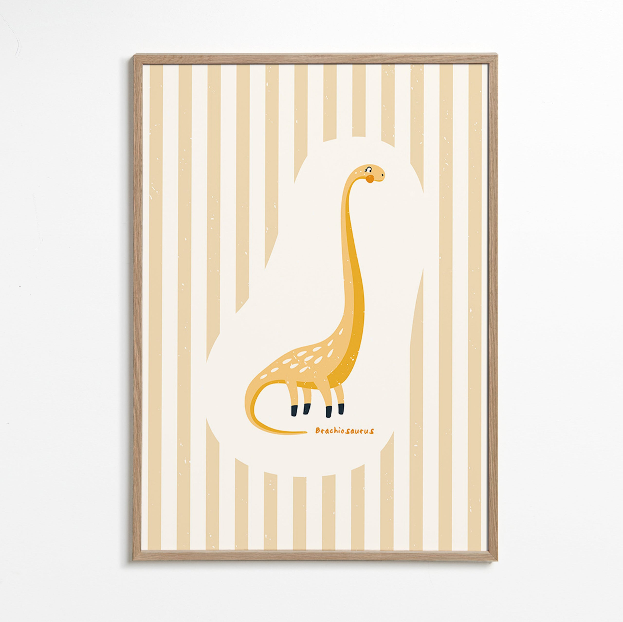Lamina infantil Brachiosaurus amarelo
