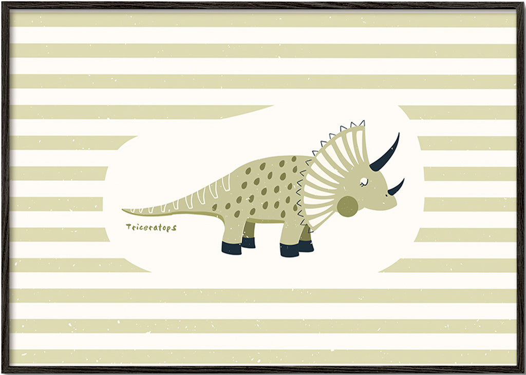 Lâmina infantil Triceratops verde