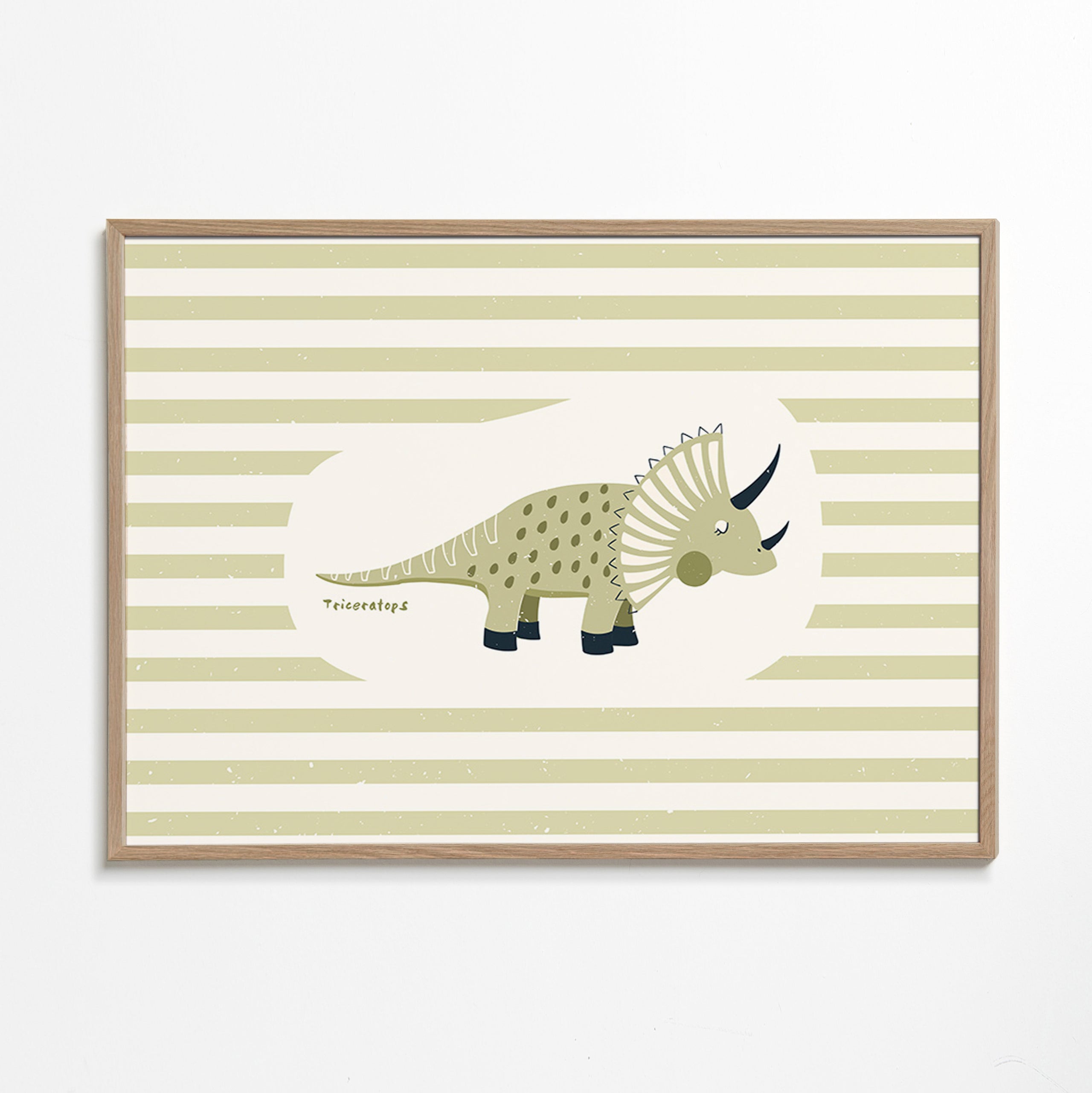 Lâmina infantil Triceratops verde