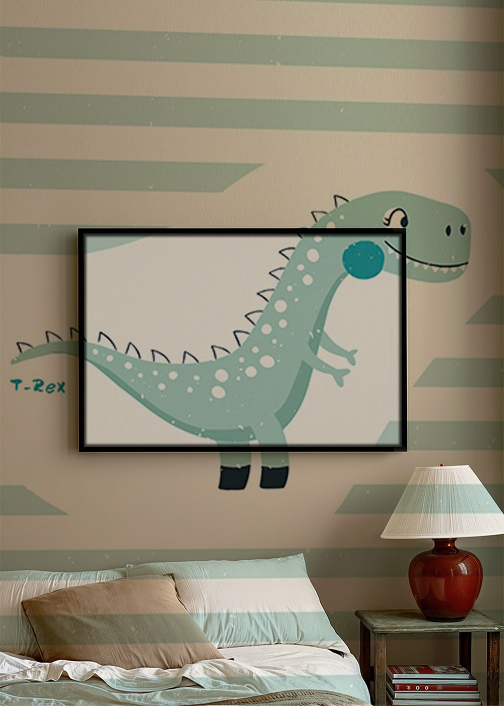 Estampa infantil T-Rex engraçada