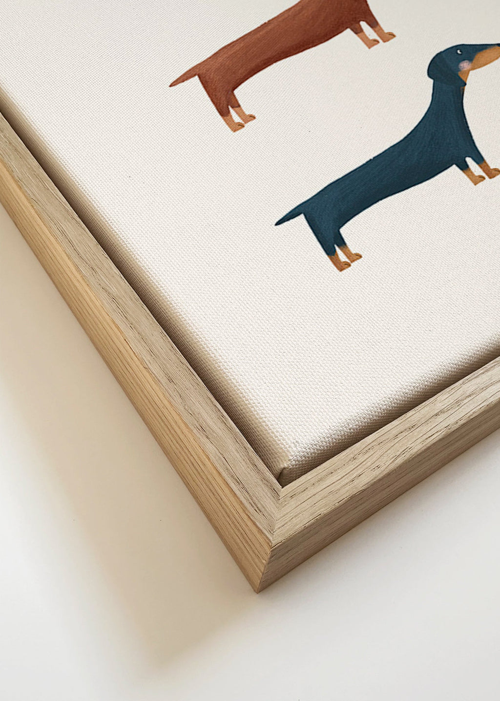 Quadro de dachshunds minimalista