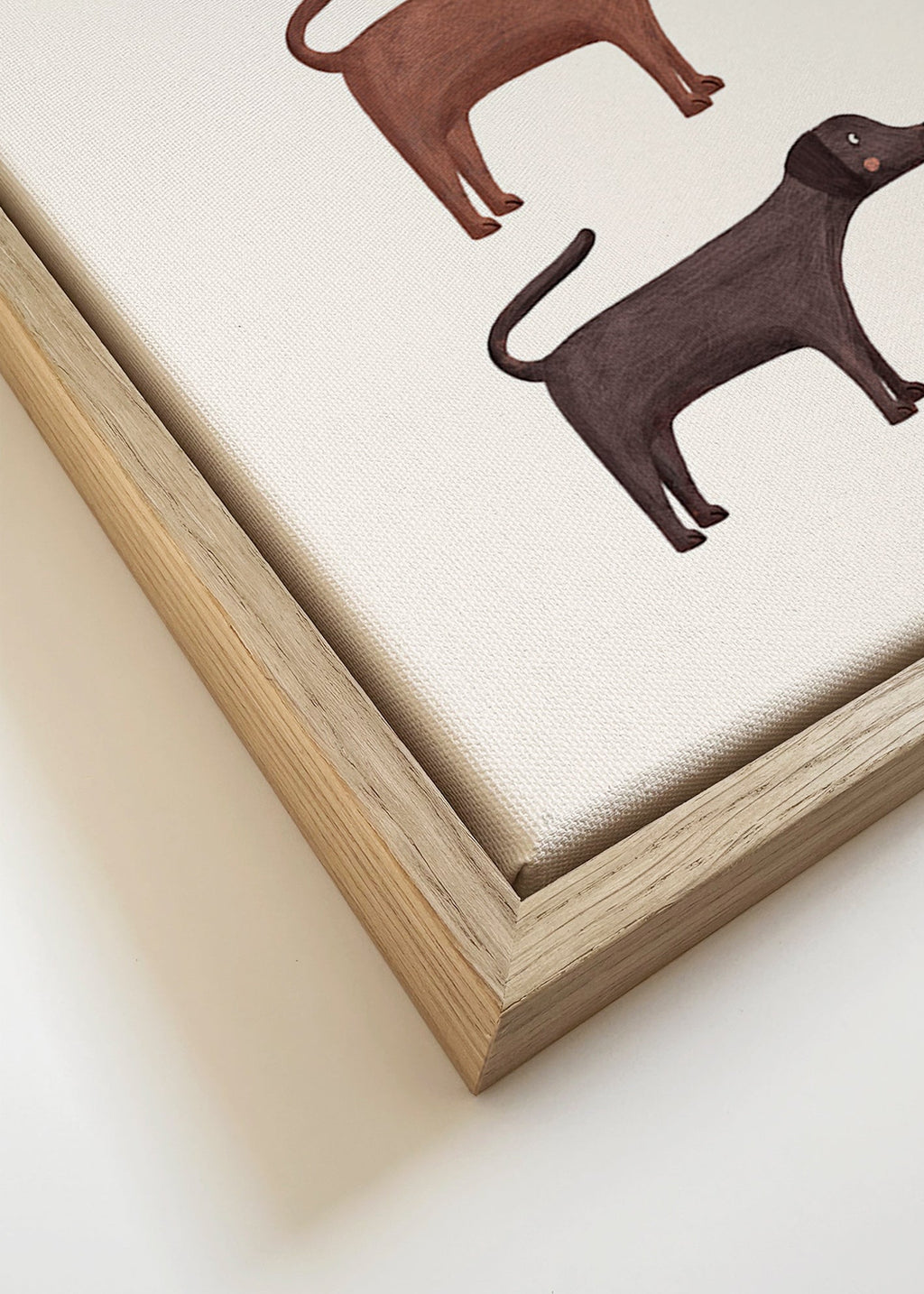 Quadro três labradores minimalista