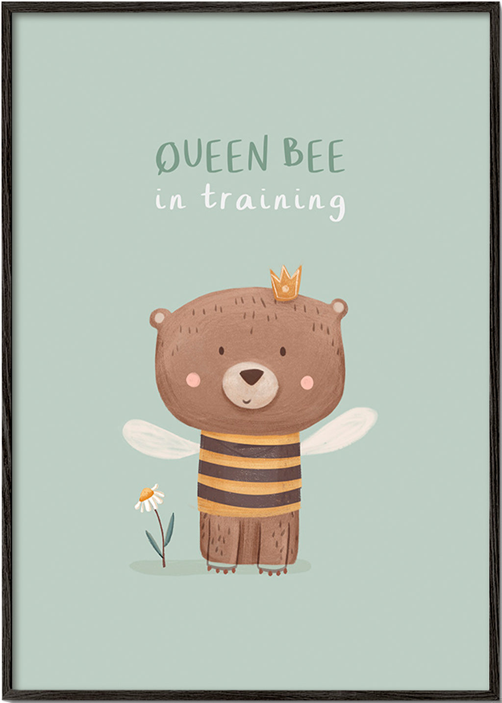 Lâmina infantil Urso 'Queen Bee' com coroa