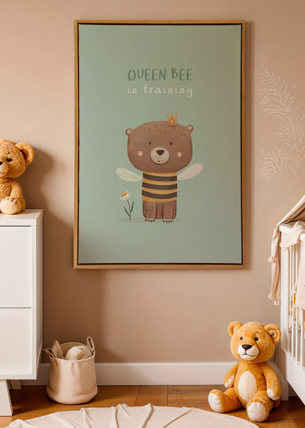 Lâmina infantil Urso 'Queen Bee' com coroa