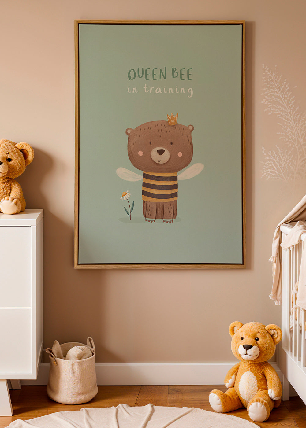 Lâmina infantil Urso 'Queen Bee' com coroa
