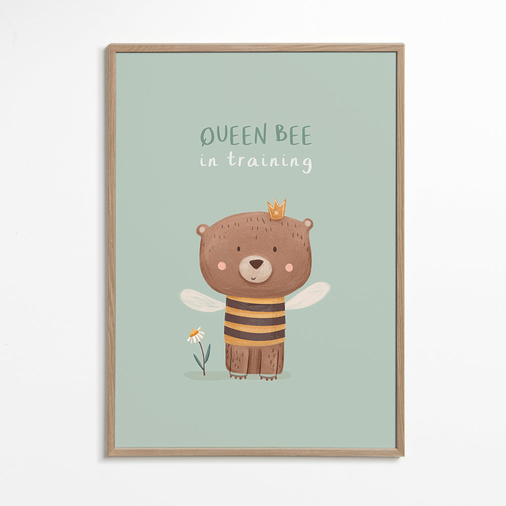 Lâmina infantil Urso 'Queen Bee' com coroa