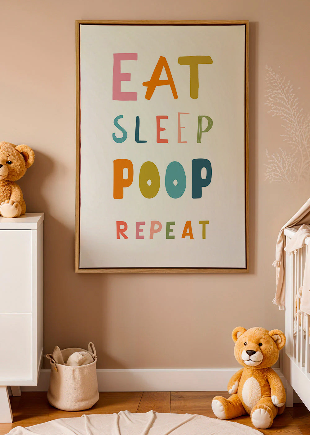 Estampa tipográfica infantil divertida