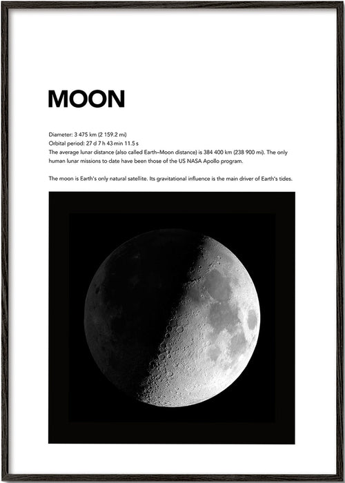 Fotografia da Lua em quarto crescente