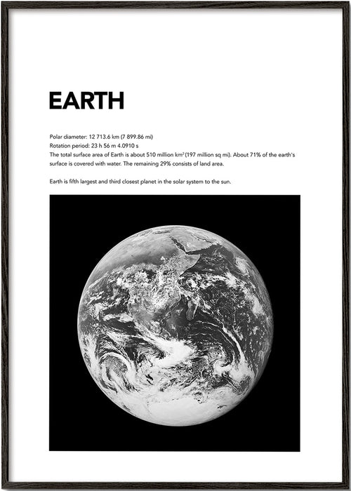 Arte preto e branco Terra vista do espaço com textura de nuvens