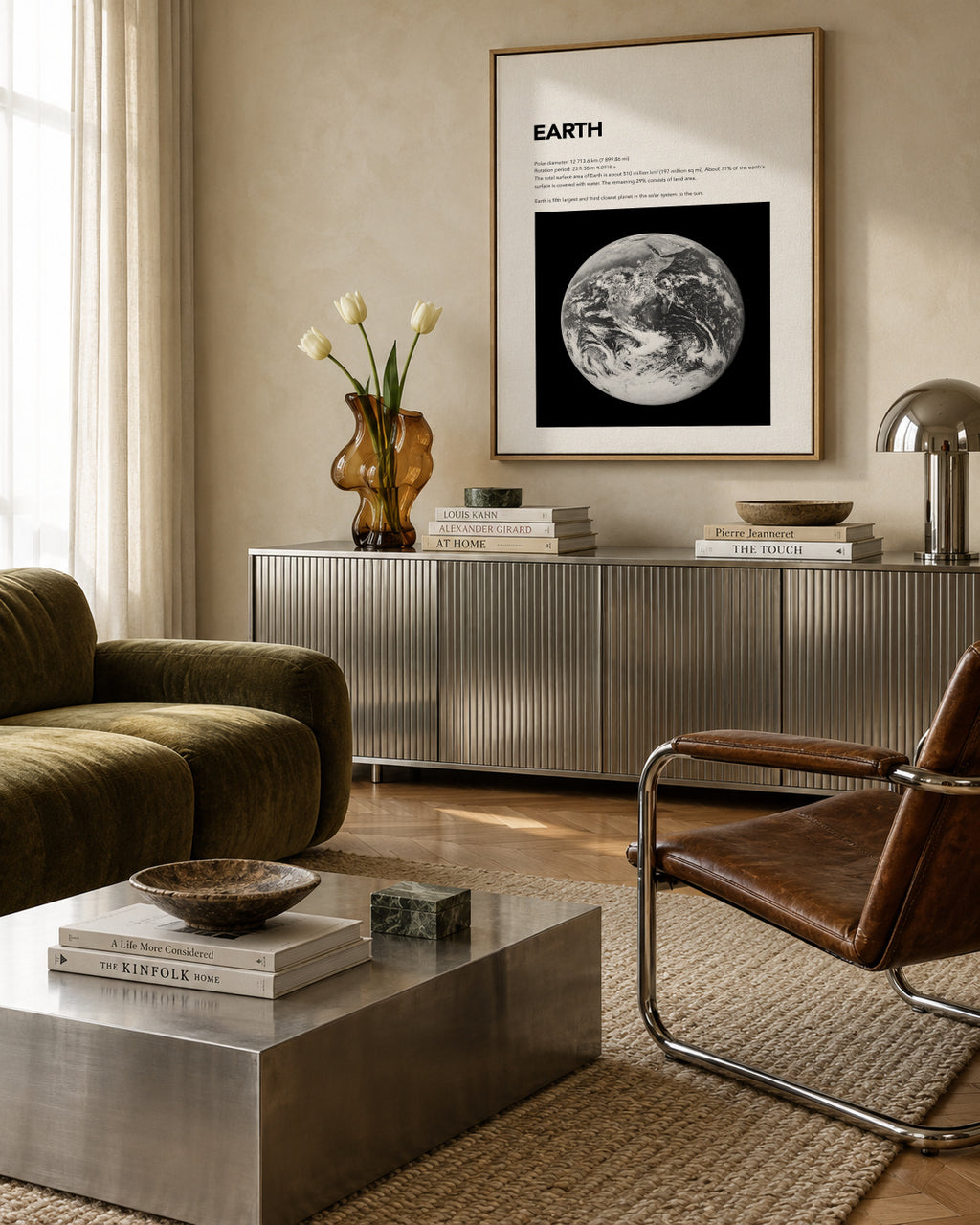 Earth - Framed canvas in an interior