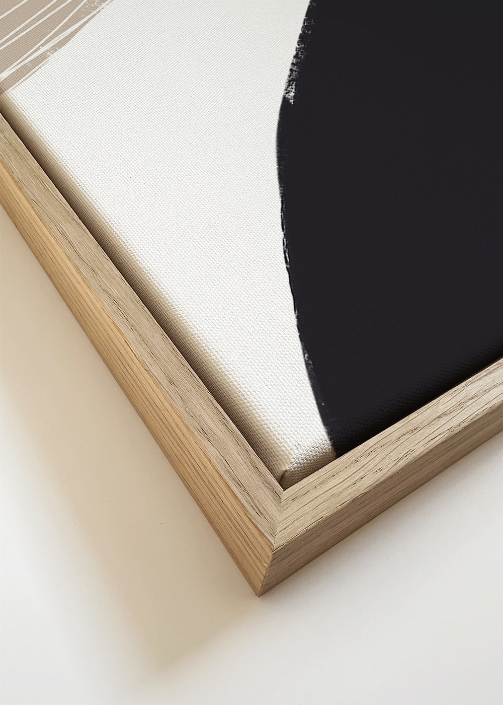 Arte minimalista com formas orgânicas bege