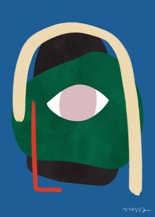 Ilustração rosto abstrato