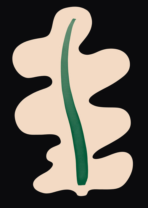 Estampa botânica folha abstracta